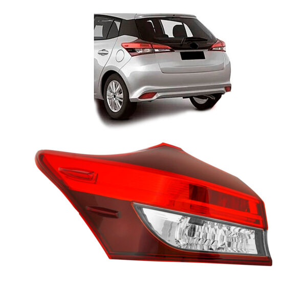 Lanterna Traseira Canto Yaris 2018 A 2025 Hatch Bordas Fumê Lado Esquerdo