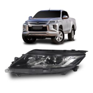 Farol L200 Triton 2020 2021 2022 Eletrico Com Motor 1ª Linha Esquerdo/motorista