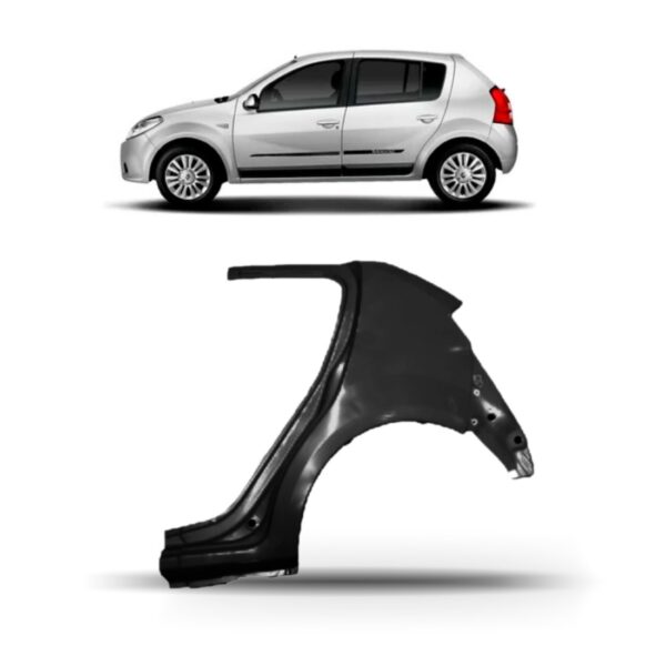 Lateral Traseira Inferior Para Renault Sandero 2008 A 2013 Lado Esquerdo