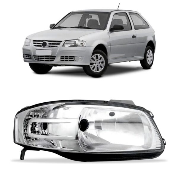 Farol Cromado Gol G4 2004 A 2008 Lado Direito