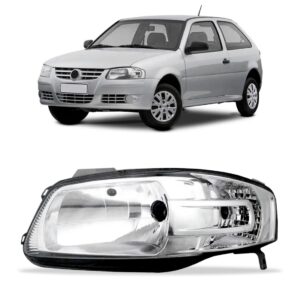 Farol Cromado Gol G4 2004 A 2008 Lado Esquerdo
