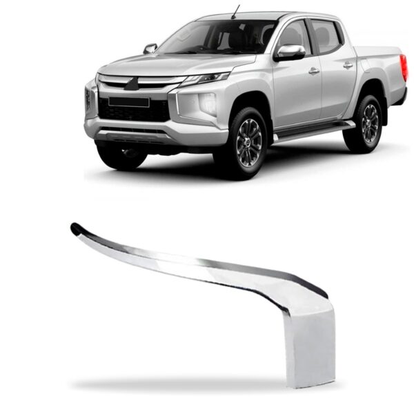 Moldura Supe. Parachoque Diant. Cromado L200 Triton 20 21 22 Lado Direito