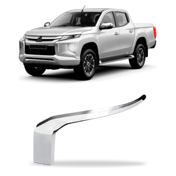 Moldura Supe. Parachoque Diant. Cromado L200 Triton 20 21 22 Lado Esquerdo