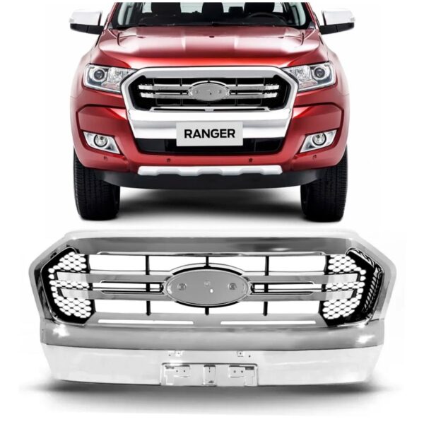 Grade Radiador Ranger 2017 A 2019 Modelo 2020 1a Linha Cromado