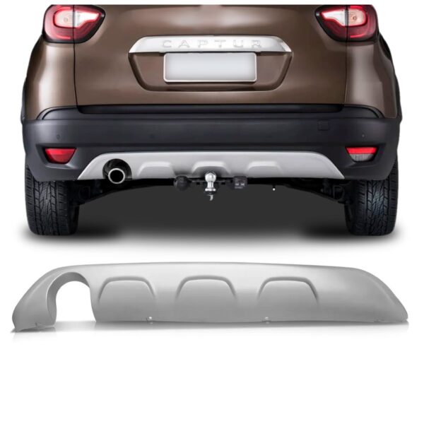 Spoiler Parachoque Traseiro Captur 2017 Em Diante Preto