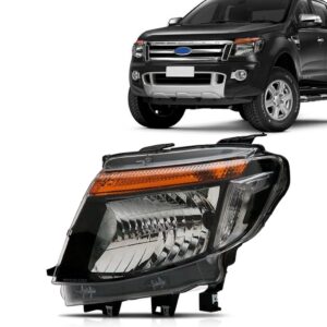 Farol Manual Mascara Negra Ranger 2013 A 2016 1ª Linha Esquerdo/motorista