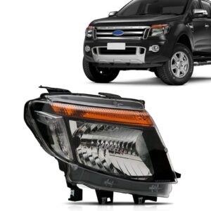 Farol Manual Mascara Negra Ranger 2013 A 2016 1ª Linha Direito/passageiro