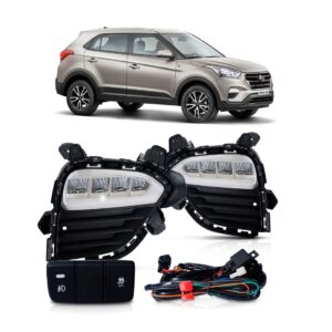 Kit Farol Milha Creta Pulse 2017 2018 2019 2020 Com Led