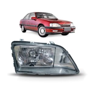 Farol Vidro Lente Lisa S/auxiliar Omega 1992 Até 1998 Lado Direito