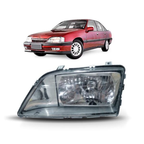 Farol Vidro Lente Lisa S/auxiliar Omega 1992 Até 1998 Lado Esquerdo