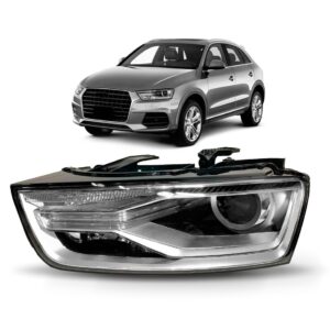 Farol Para Audi Q3 Anos De 15/19 Eletrico Com Xenon 1ª Linha Esquerdo/motorista