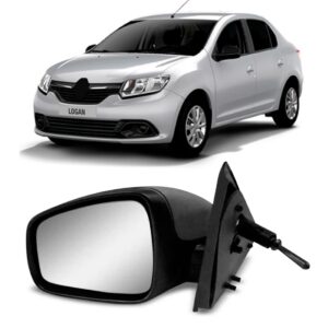 Retrovisor Sandero Logan 2014 A 2019 C/ Controle Lado Esquerdo
