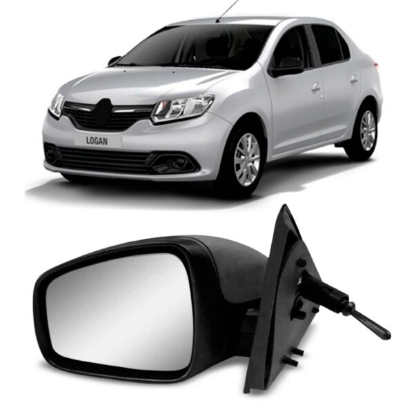 Retrovisor Sandero Logan 2014 A 2019 C/ Controle Lado Esquerdo
