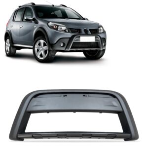 Moldura Central Parachoque Sandero Stepway 2008 A 2011 Preto