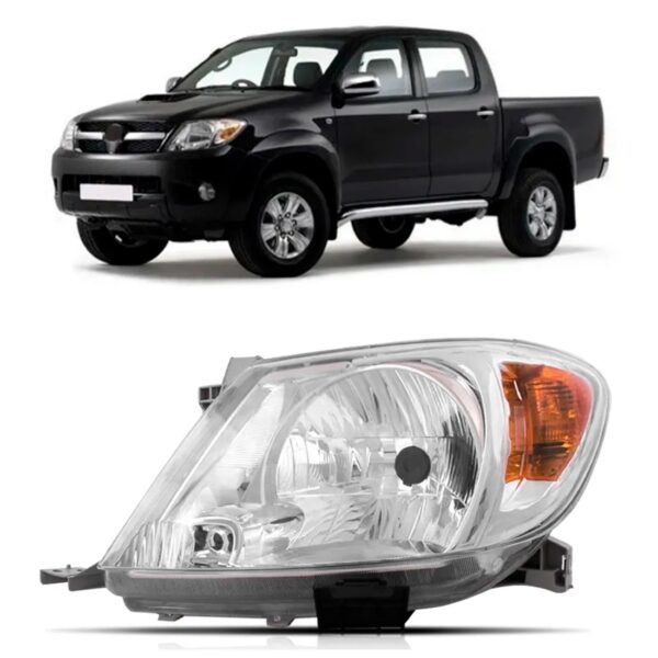 Farol Hilux 2005 2006 2007 2008 Ambar 1ª Linha - Esquerdo/motorista