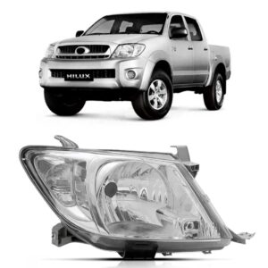 Farol Hilux 2008 2009 2010 2011 Cromado 1ª Linha Direito/passageiro