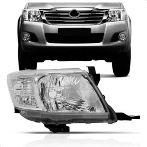 Farol Hilux Srv 2012 2013 2014 2015 Pick-up Cromado 1ª Linha - Direito/passageiro