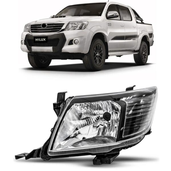 Farol Hilux Srv 12 2013 2014 15 Sport Mascara Negra 1ª Linha - Esquerdo/motorista