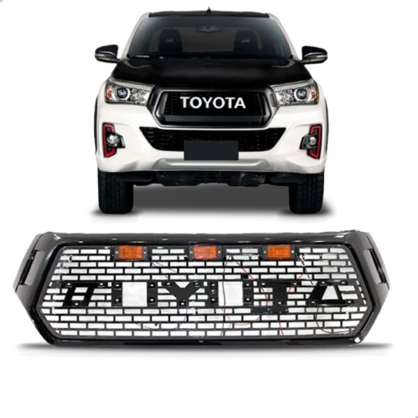 Grade Modelo Raptor Para Hilux 2018 2019 2020 Com Led Preto