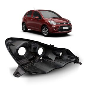 Carcaça Farol C3 2013 2014 2015 2016 2017 2018 2019 2020