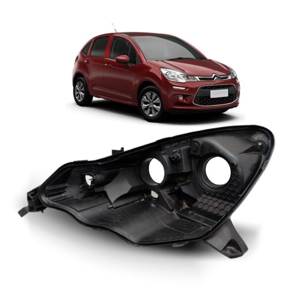 Carcaça Farol C3 2013 2014 2015 2016 2017 2018 2019 2020