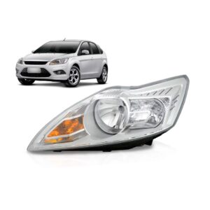Farol Focus 2009 2010 2011 2012 Foco Duplo Cromado 1ª Linha Esquerdo/motorista