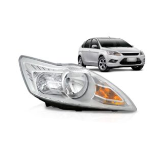 Farol Focus 2009 2010 2011 2012 Foco Duplo Cromado 1ª Linha Direito/passageiro