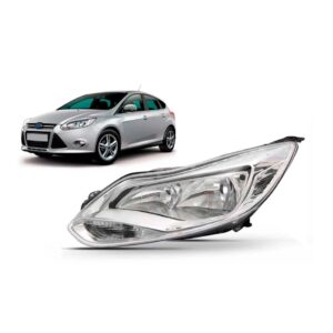 Farol Focus 2014 2015 Foco Duplo Cromado 1ª Linha - Esquerdo/motorista
