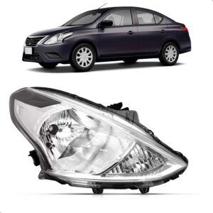 Farol Versa 15 16 17 2018 2019 Foco Simples Cromado 1ª Linha Esquerdo/motorista