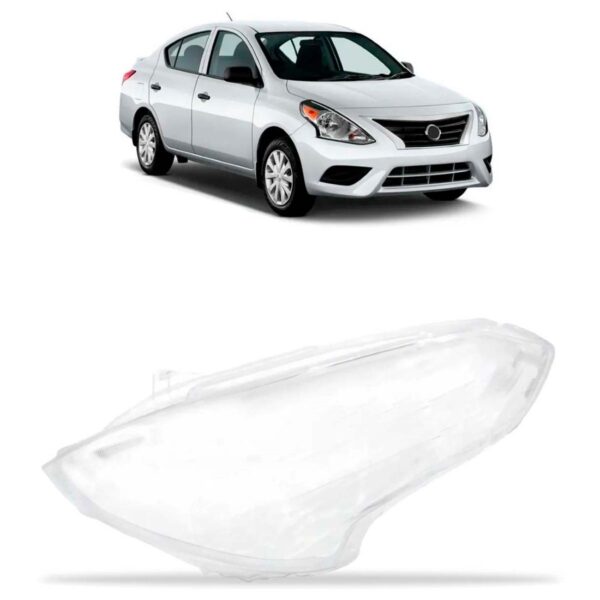 Lente Farol Versa 2016 2017 2018 2019 Acrilica Lado Esquerdo