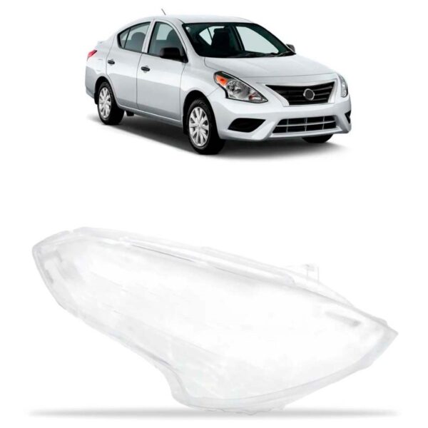 Lente Farol Versa 2016 2017 2018 2019 Acrilica Lado Direito