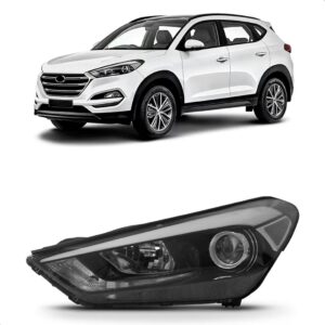 Farol Tucson 2017 2018 2019 2020 21 2022 S/ Led C/ Projetor Lado Esquerdo