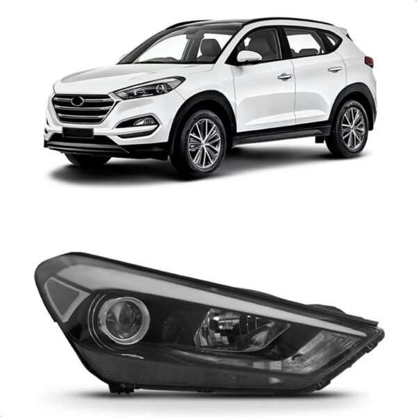 Farol Tucson 17 18 19 2020 21 22 S/ Led C/ Projetor 1ª Linha Direito/passageiro