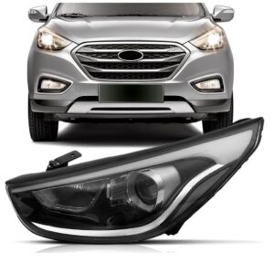 Farol Ix35 2016 2017 2018 2019 2020 21 2022 Com Led 1ª Linha Esquerdo/motorista