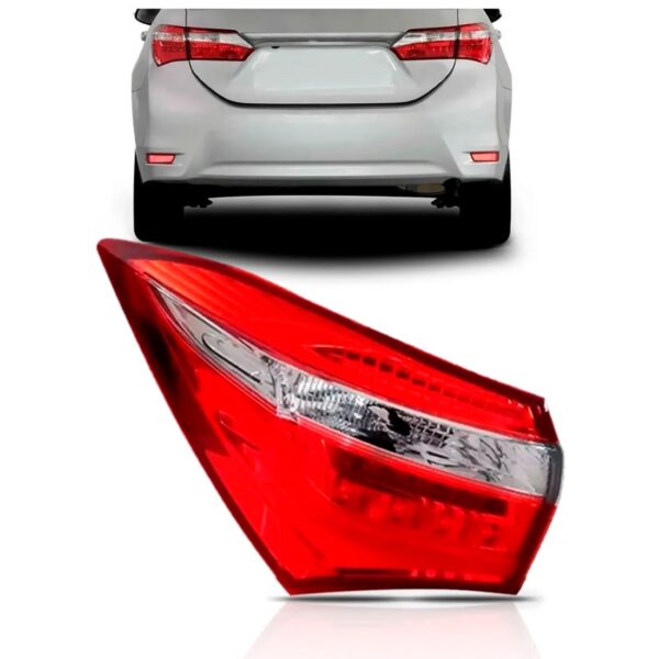 Lanterna Traseira Canto Corolla 2014 2015 2016 2017 Com Led Lado Esquerdo