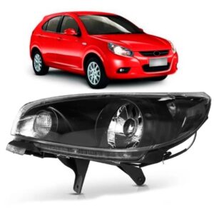 Farol Jac J3 2010 2011 2012 2013 Mascara Negra 1ª Linha - Esquerdo/motorista