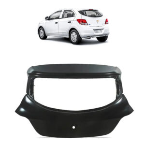 Tampa Porta Mala Para Onix Hatch 2019 18 2017 16 15 14 13 12 Preto Com Furo Miolo