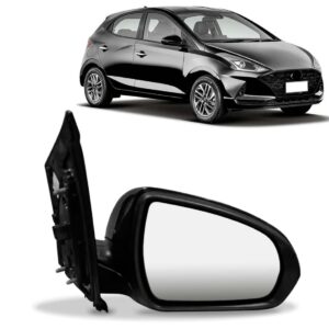 Retrovisor Elétrico C/ Sinaleira Capa Preta Hb20 2020 A 2022 Lado Direito
