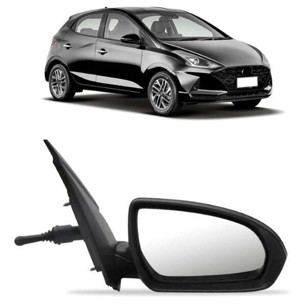 Retrovisor Hb20 2020 A 2024 C/ Controle Capa Texturizada Lado Direito