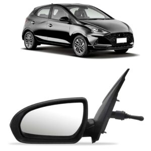 Retrovisor Hb20 2020 A 2024 C/ Controle Capa Texturizada Lado Esquerdo