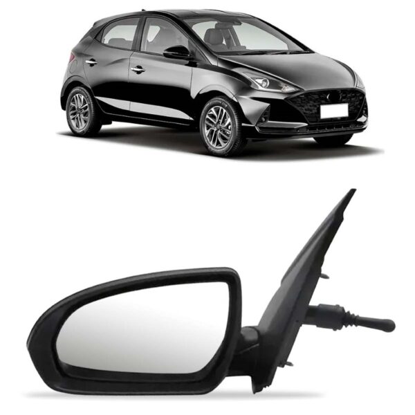 Retrovisor Hb20 2020 A 2024 C/ Controle Capa Texturizada Lado Esquerdo