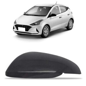Capa Retrovisor Hb20 2020 A 2022 S/ Furo Pisca Texturizada Lado Direito