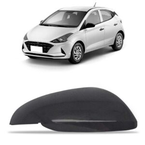 Capa Retrovisor Hb20 2020 A 2022 S/ Furo Pisca Texturizada Lado Esquerdo