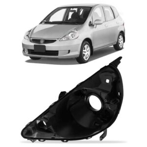 Carcaça Farol Para Honda Fit 2009 2010 2011 2012 Lado Esquerdo