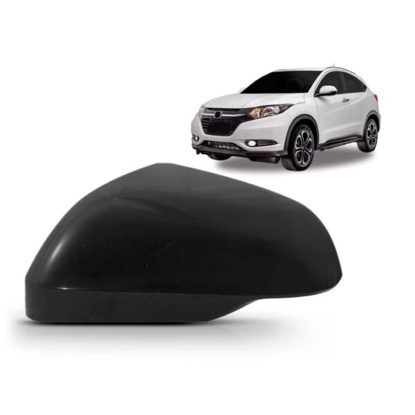 Capa De Retrovisor Para Honda Hrv 2015 A 2021 Preta Lado Esquerdo