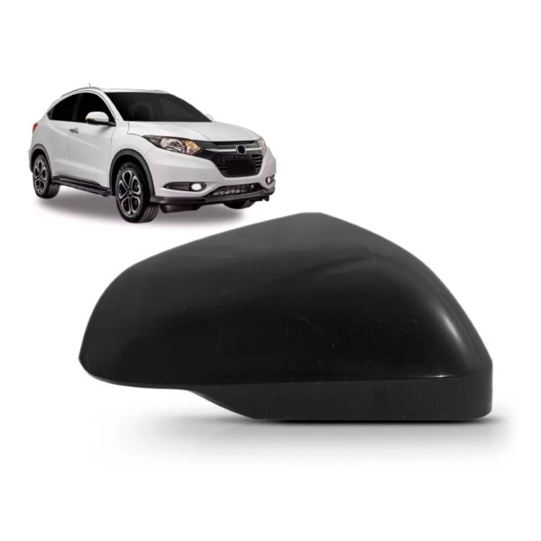 Capa De Retrovisor Para Honda Hrv 2015 A 2021 Preta Lado Direito