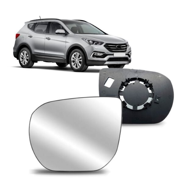 Lente Retrovisor Santa Fe 2014 2015 2016 2017 2018 2019 Lado Esquerdo