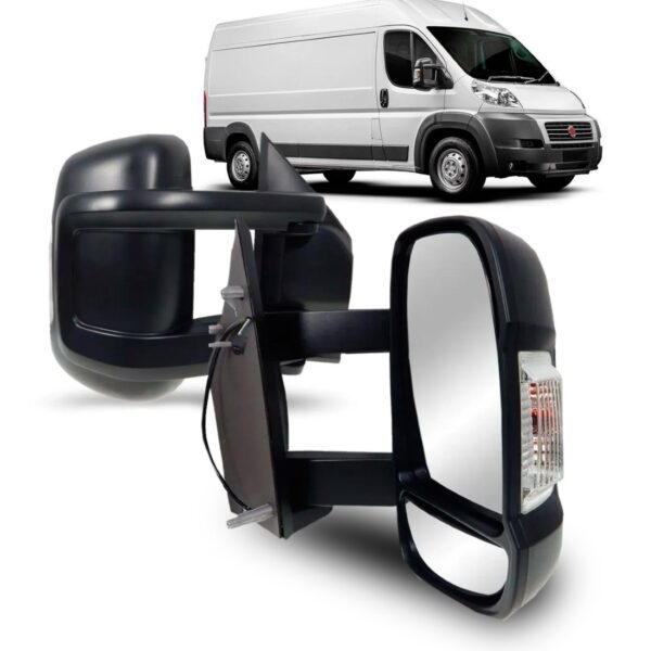 Retrovisor Fixo Longo Ducato Com Sinaleira 2018 A 2022 Lado Direito