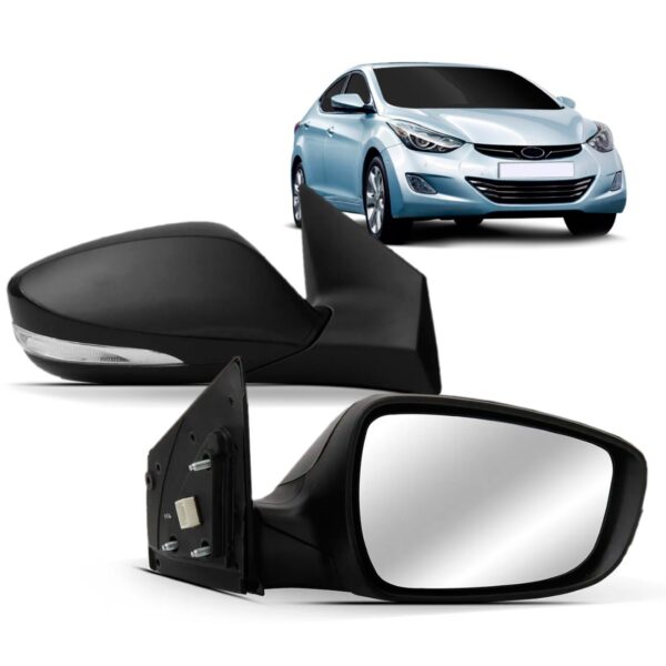 Retrovisor Eletrico Retratil Elantra Com Sinaleira 11 A 2016 Lado Direito