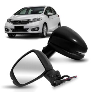 Retrovisor Elétrico Fit/ Wrv C/ Aquecedor E Sinaleira 14/21 Lado Esquerdo